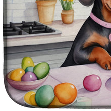 Load image into Gallery viewer, Decorating Easter Dachshund Dish Drying Mat