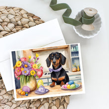 Load image into Gallery viewer, Decorating Easter Dachshund Greeting Cards - Blank Note Cards – 8-Pack of Artist-Designed Cards with Envelopes