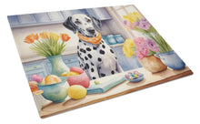Load image into Gallery viewer, Decorating Easter Dalmatian Glass Cutting Boards – Durable, Decorative Kitchen Art