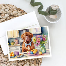 Load image into Gallery viewer, Decorating Easter Dogue de Bordeaux Greeting Cards - Blank Note Cards – 8-Pack of Artist-Designed Cards with Envelopes