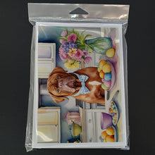 Load image into Gallery viewer, Decorating Easter Dogue de Bordeaux Greeting Cards - Blank Note Cards – 8-Pack of Artist-Designed Cards with Envelopes