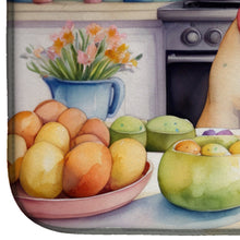 Load image into Gallery viewer, Decorating Easter English Bulldog Dish Drying Mat