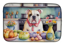 Load image into Gallery viewer, Decorating Easter English Bulldog Dish Drying Mat