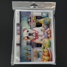 Load image into Gallery viewer, Decorating Easter English Bulldog Greeting Cards - Blank Note Cards – 8-Pack of Artist-Designed Cards with Envelopes