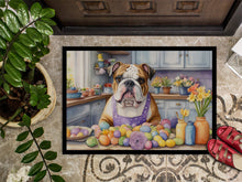 Load image into Gallery viewer, Decorating Easter English Bulldog Doormat - 18X27 Indoor / Outdoor Rug | Made in USA