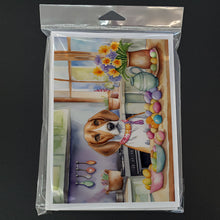 Load image into Gallery viewer, Decorating Easter English Foxhound Greeting Cards - Blank Note Cards – 8-Pack of Artist-Designed Cards with Envelopes