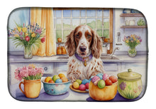 Load image into Gallery viewer, Decorating Easter English Setter Dish Drying Mat