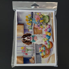 Load image into Gallery viewer, Decorating Easter English Springer Spaniel Greeting Cards - Blank Note Cards – 8-Pack of Artist-Designed Cards with Envelopes