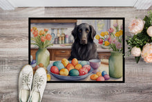 Load image into Gallery viewer, Decorating Easter Flat-Coated Retriever Doormat