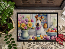 Load image into Gallery viewer, Decorating Easter Fox Terrier Doormat-24x36 Indoor / Outdoor Rug | Made in USA