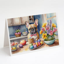 Load image into Gallery viewer, Decorating Easter French Bulldog Greeting Cards - Blank Note Cards – 8-Pack of Artist-Designed Cards with Envelopes