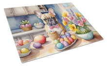 Load image into Gallery viewer, Decorating Easter French Bulldog Glass Cutting Boards – Durable, Decorative Kitchen Art