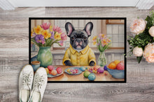 Load image into Gallery viewer, Decorating Easter French Bulldog Doormat - 18X27 Indoor / Outdoor Rug | Made in USA