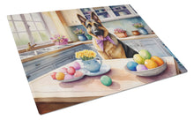 Load image into Gallery viewer, Decorating Easter German Shepherd Glass Cutting Boards – Durable, Decorative Kitchen Art
