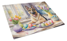 Load image into Gallery viewer, Decorating Easter German Shepherd Glass Cutting Boards – Durable, Decorative Kitchen Art