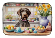 Load image into Gallery viewer, Decorating Easter German Wirehaired Pointer Dish Drying Mat