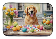 Load image into Gallery viewer, Decorating Easter Golden Retriever Dish Drying Mat