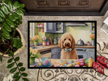 Load image into Gallery viewer, Decorating Easter Goldendoodle Doormat