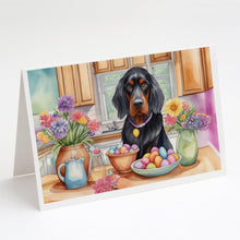 Load image into Gallery viewer, Decorating Easter Gordon Setter Greeting Cards - Blank Note Cards – 8-Pack of Artist-Designed Cards with Envelopes