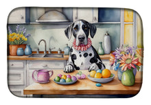Load image into Gallery viewer, Decorating Easter Great Dane Dish Drying Mat