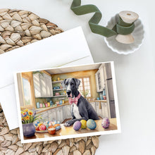 Load image into Gallery viewer, Decorating Easter Great Dane Greeting Cards - Blank Note Cards – 8-Pack of Artist-Designed Cards with Envelopes