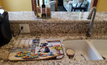 Load image into Gallery viewer, Decorating Easter Great Dane Dish Drying Mat