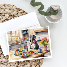 Load image into Gallery viewer, Decorating Easter Great Dane Greeting Cards - Blank Note Cards – 8-Pack of Artist-Designed Cards with Envelopes