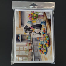 Load image into Gallery viewer, Decorating Easter Great Dane Greeting Cards - Blank Note Cards – 8-Pack of Artist-Designed Cards with Envelopes