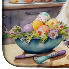 Load image into Gallery viewer, Decorating Easter Great Pyrenees Dish Drying Mat