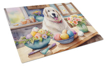 Load image into Gallery viewer, Decorating Easter Great Pyrenees Glass Cutting Boards – Durable, Decorative Kitchen Art