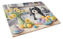 Load image into Gallery viewer, Decorating Easter Havanese Glass Cutting Boards – Durable, Decorative Kitchen Art