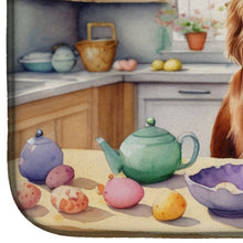 Load image into Gallery viewer, Decorating Easter Irish Setter Dish Drying Mat