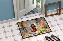 Load image into Gallery viewer, Decorating Easter Irish Setter Doormat