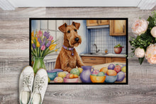 Load image into Gallery viewer, Decorating Easter Irish Terrier Doormat