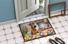 Load image into Gallery viewer, Decorating Easter Irish Terrier Doormat