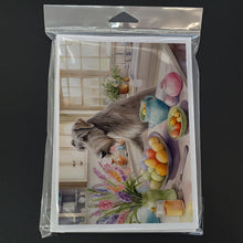 Load image into Gallery viewer, Decorating Easter Irish Wolfhound Greeting Cards - Blank Note Cards – 8-Pack of Artist-Designed Cards with Envelopes