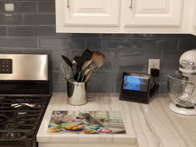 Load image into Gallery viewer, Decorating Easter Irish Wolfhound Glass Cutting Boards – Durable, Decorative Kitchen Art