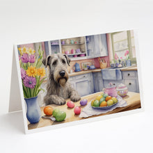 Load image into Gallery viewer, Decorating Easter Irish Wolfhound Greeting Cards - Blank Note Cards – 8-Pack of Artist-Designed Cards with Envelopes