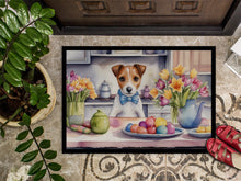 Load image into Gallery viewer, Decorating Easter Jack Russell Terrier Doormat