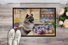 Load image into Gallery viewer, Decorating Easter Keeshond Doormat
