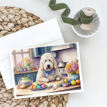 Load image into Gallery viewer, Decorating Easter Komondor Greeting Cards - Blank Note Cards – 8-Pack of Artist-Designed Cards with Envelopes