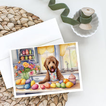 Load image into Gallery viewer, Decorating Easter Labradoodle Greeting Cards - Blank Note Cards – 8-Pack of Artist-Designed Cards with Envelopes