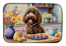 Load image into Gallery viewer, Decorating Easter Labradoodle Dish Drying Mat