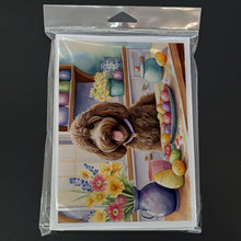 Load image into Gallery viewer, Decorating Easter Labradoodle Greeting Cards - Blank Note Cards – 8-Pack of Artist-Designed Cards with Envelopes
