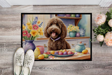 Load image into Gallery viewer, Decorating Easter Labradoodle Doormat-24x36 Indoor / Outdoor Rug | Made in USA