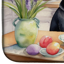 Load image into Gallery viewer, Decorating Easter Black Labrador Retriever Dish Drying Mat