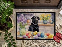 Load image into Gallery viewer, Decorating Easter Black Labrador Retriever Doormat