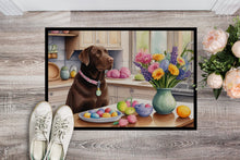Load image into Gallery viewer, Decorating Easter Chocolate Labrador Retriever Doormat-24x36 Indoor / Outdoor Rug | Made in USA