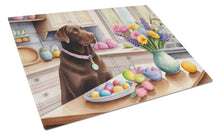 Load image into Gallery viewer, Decorating Easter Chocolate Labrador Retriever Glass Cutting Boards – Durable, Decorative Kitchen Art