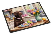 Load image into Gallery viewer, Decorating Easter Chocolate Labrador Retriever Doormat
